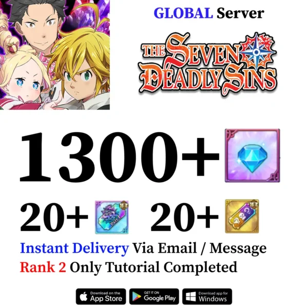 Seven Deadly Sins Grand Cross Account with Diamonds [Global]