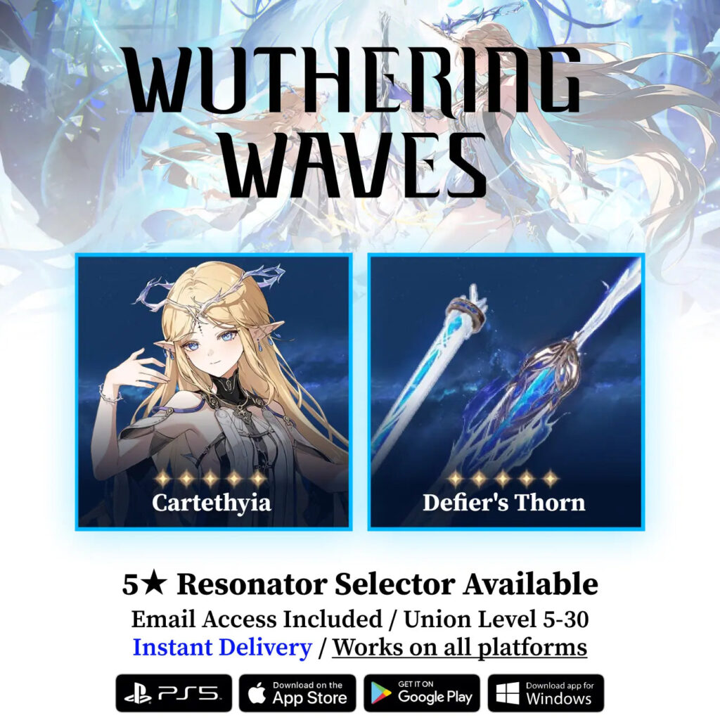 Cartethyia with Defier’s Thorn Starter Reroll Account WUWA
