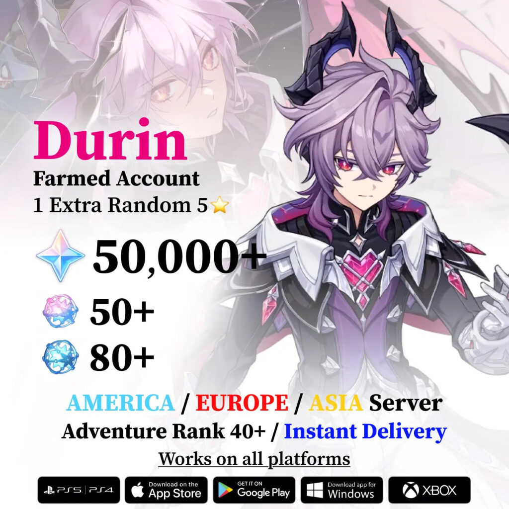 Durin Reroll Account with Primogems