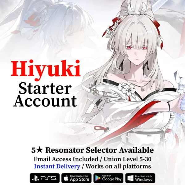 Wuthering Waves Hiyuki Starter Reroll Account