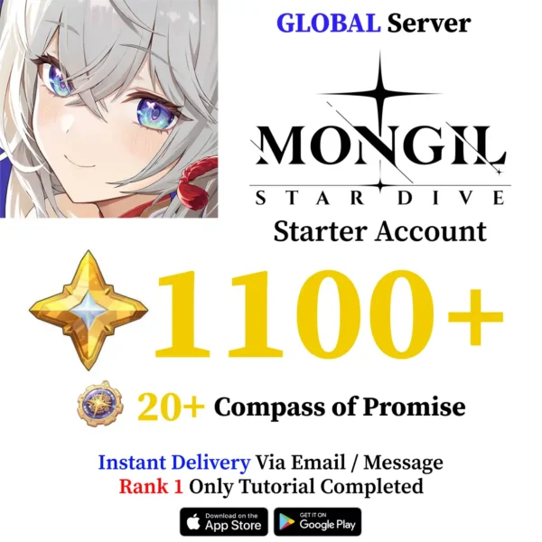 MONGIL: STAR DIVE Starter Reroll Account with Starlight Crystals [GLOBAL]