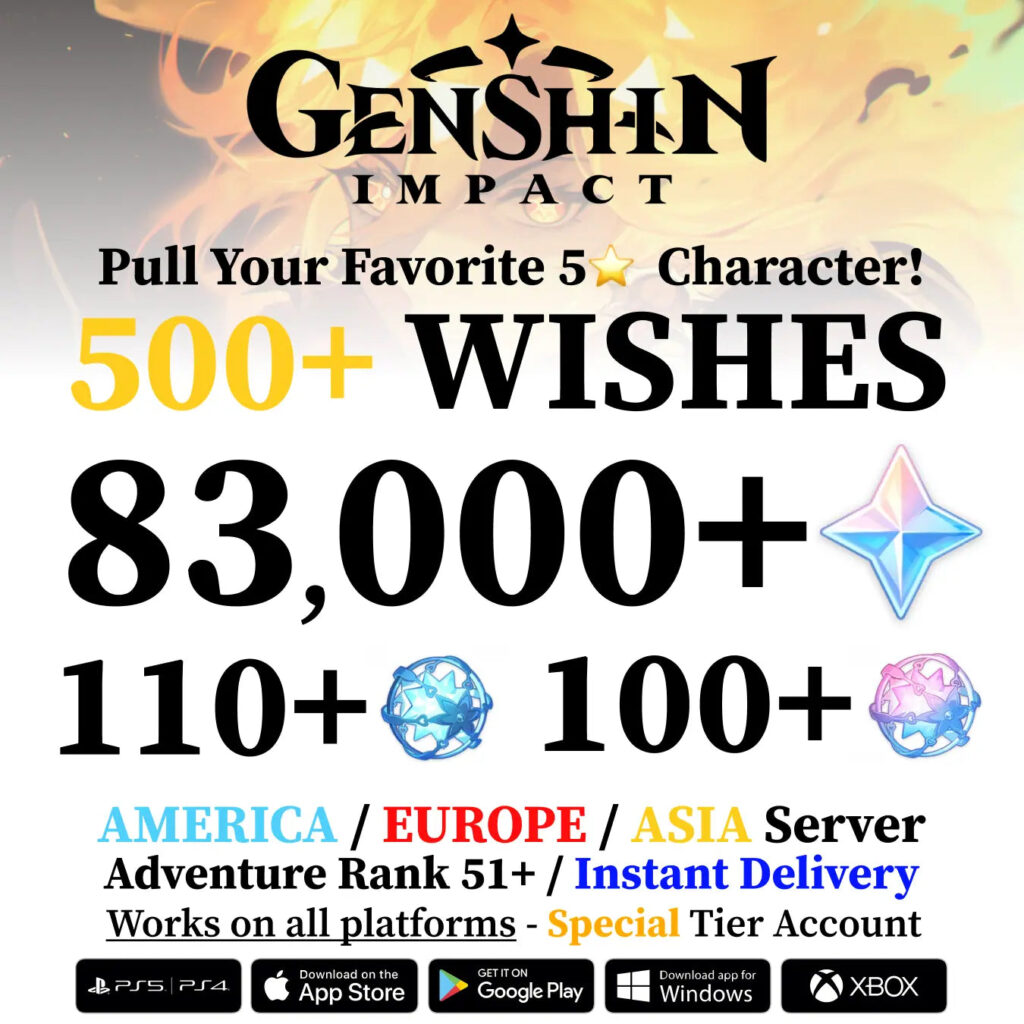 Genshin Impact Reroll Account – Special