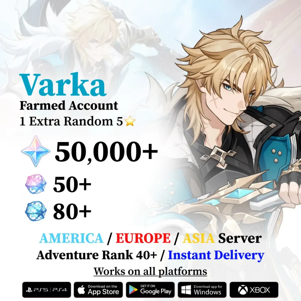 Varka Reroll Account with Primogems